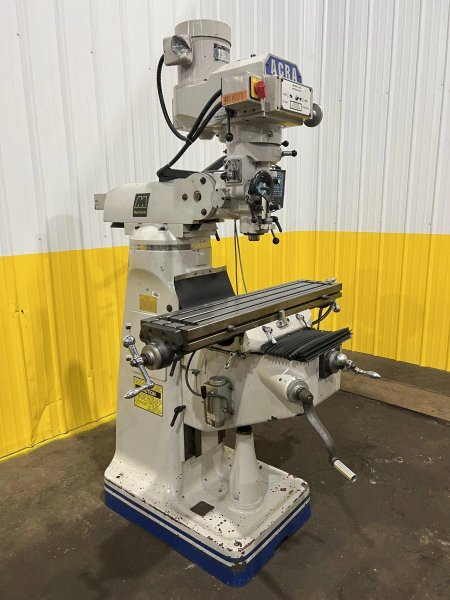 2 HP ACRA MODEL #AM-2V VERTICAL KNEE MILL: STOCK # 4143