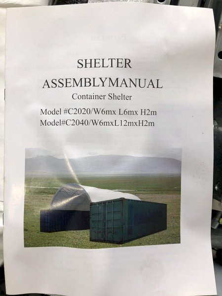 20' X 20' CONTAINER GOLDEN MOUNT MODEL #C2020-300PE DOME SHELTER TENT: STOCK #16837