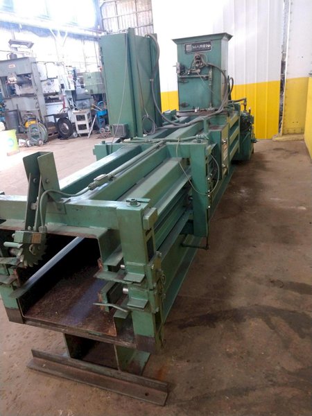 15" X 15" X 15 HP MAREN MODEL #111-297 HYDRAULIC HORIZONTAL AUTOMATIC CONTINUOUS BALER: STOCK #13505