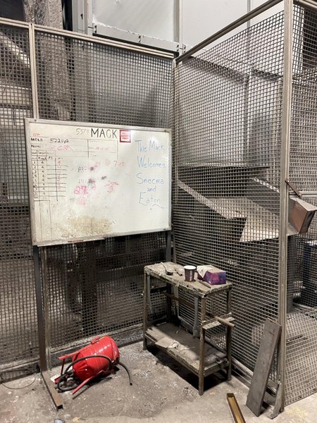 2005 Eagle automated saw and knockout system s/n 05027 with enclosure with light curtain, 2005 Fanuc robot model M-900iA 350 s/n r05743652 with Fanuc system R-J3iB controls s/n e05608535, with saw grips, Eagle enclosure with core knockout system, Allen Bradley plc with panelview 700, core butt discharge conveyor with drive, gate and riser dropoff, related conveyors