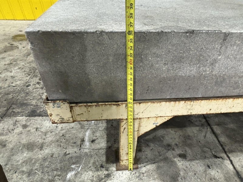 72" X 48" X 12" RAHN GRAY GRANITE PRECISION SURFACE INSPECTION PLATE: STOCK 16094