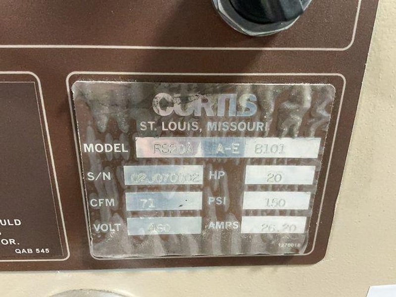 Curtis 20 Hp Air Compressor - Rs20a A-e B101