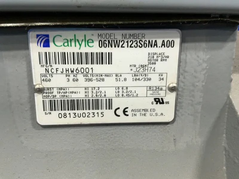 Carrier 30 Bar Water Cooled Chiller - 30hxc076r—661ka