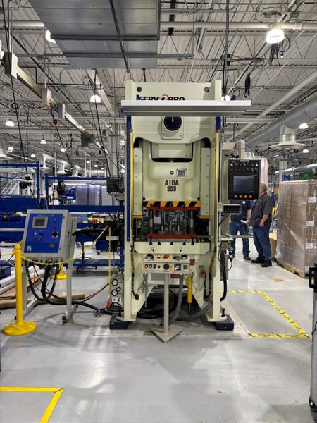 88 TON AIDA DSF-N1-800 GAP FRAME SERVEPRO SERVO PRESS 6.3" STROKE. STOCK # 0431426
