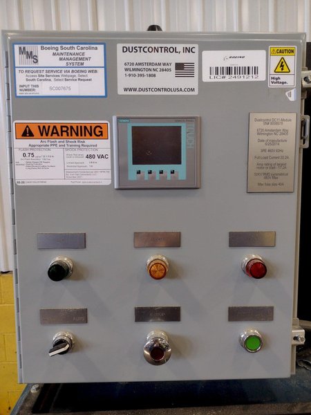 15 HP DUSTCONTROL MODEL #DC-11 &amp; RAF-1600 DUST COLLECTOR SYSTEM: STOCK #17160