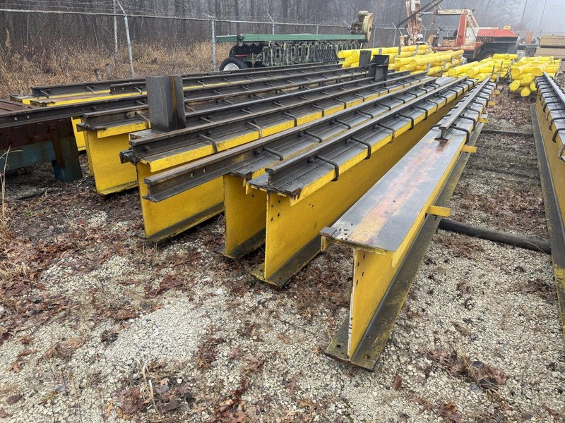 150’ LONG X 15 TON CRANE RUNWAY SYSTEM, INCLUDES I-BEAM RUNWAY &amp; UPRIGHTS: YOBRO #24732