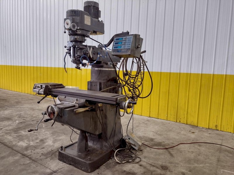 2 HP DOALL MODEL @PM-200V RAM TYPE VERTICAL MILL WITH POWER FEED &amp; DRO: STOCK #22880