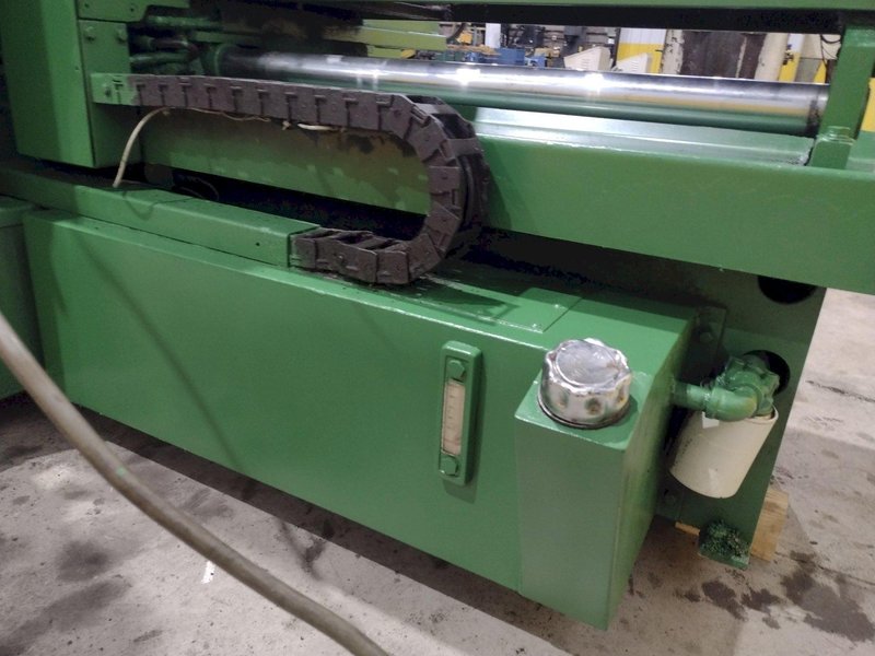 12" X 12" HYD-MECH MODEL #H-12A FULL AUTOMATIC FEED HORIZONTAL BANDSAW PLC 100 CONTROLS: STOCK #22130
