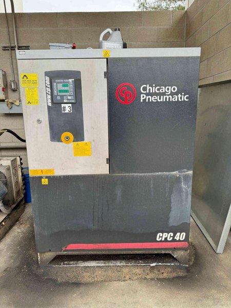40 HP Chicago Pneumatic CPC 40 Air Compressor, 2008