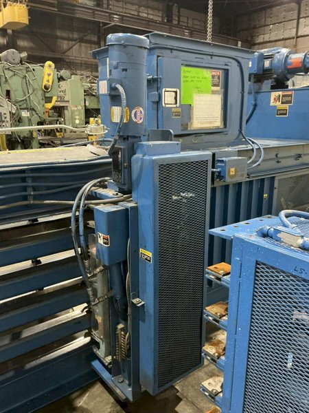 30" X 40" SELCO MODEL HSO-128A AUTO-TIE TOP LOADING HORIZONTAL HYDRAULIC BALER SYSTEM, W/ CONVEYOR &amp; DUMP HOPPER: YOBRO #26210