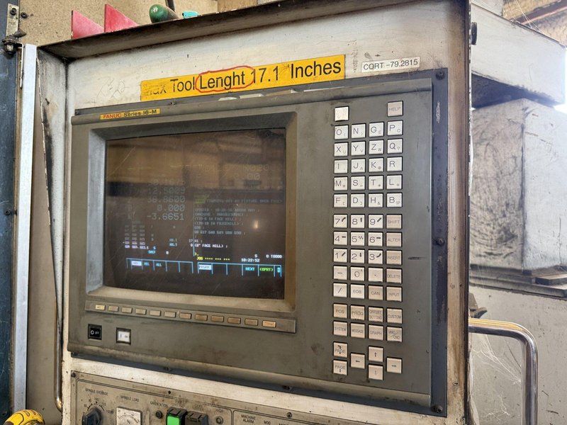 5.1" HNK CNC HORIZONTAL BORING MILL, HBM, 63 x 160 table with built in rotary, FANUC CNC, 40 ATC, CTS