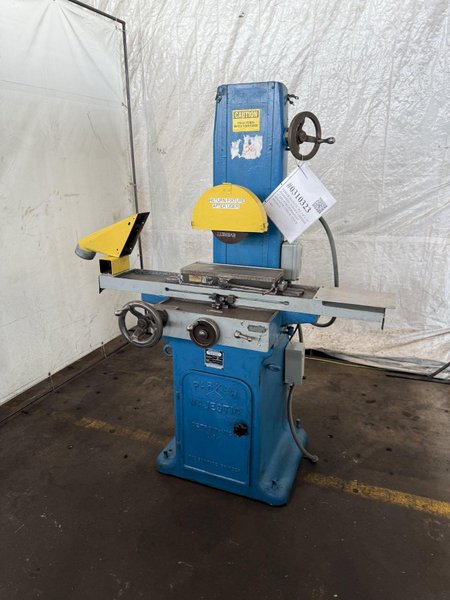 6" X 18" PARKER MAJESTIC NO. 2 HANDFEED SURFACE GRINDER w/ KIN JUNG " PERMANENT MAGNETIC CHUCK. STOCK #0310323.