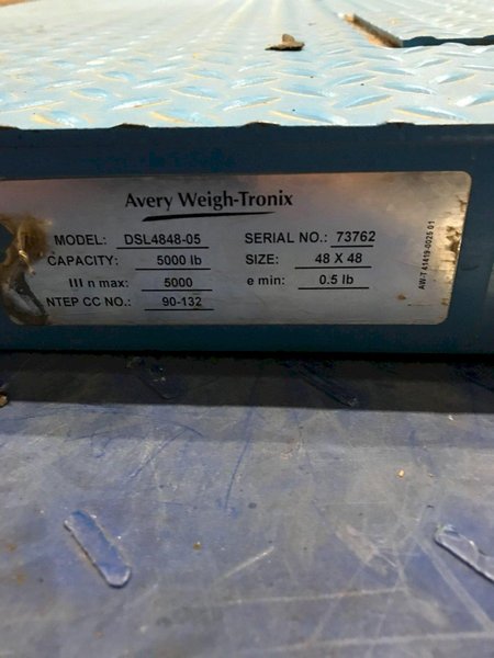 AVERY WEIGH-TRONIX DSL 4848-05 SCALE MAX CAPACITY 5000LB