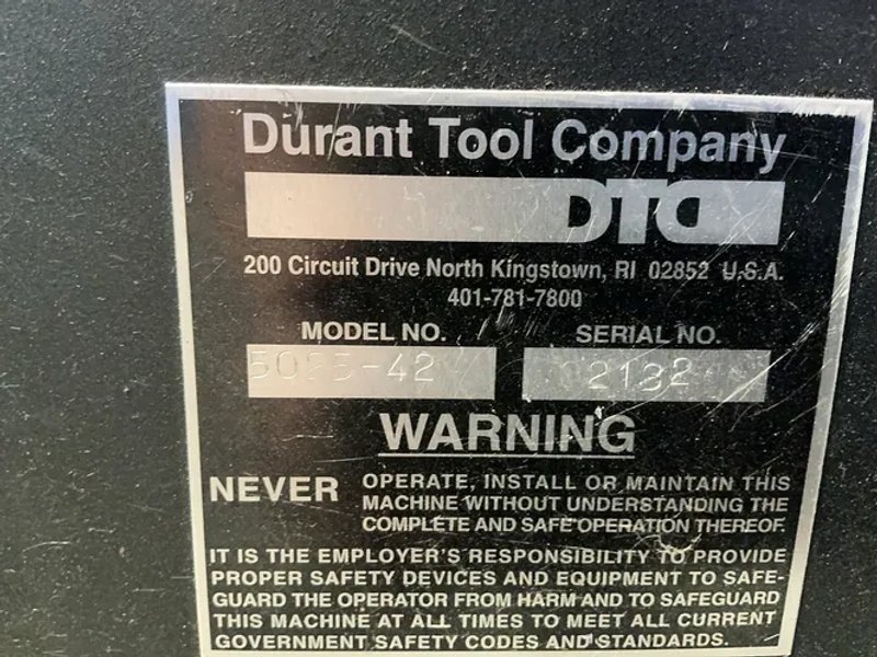 Durant Tool Company  42" Table  Pallet Decoiler - 5025-42