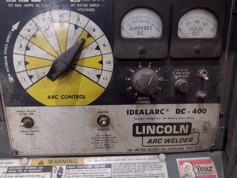 400 AMP LINCOLN MODEL #IDEALARC-DC-400  WELDER / WELDING POWER SOURCE: STOCK #18898