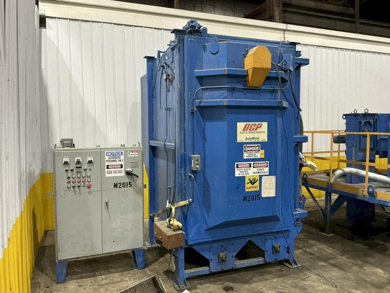 60" x 60" BCP MODEL #A4-9479 SPINNER HANGER SHOT BLAST MACHINE, NEW 1999: YOBRO #26149