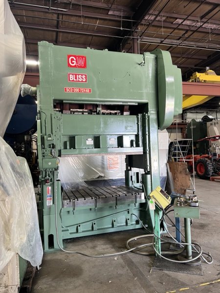 BLISS 200 TON SSDC PRESS, S/N H-69874, STOCK# 14161J