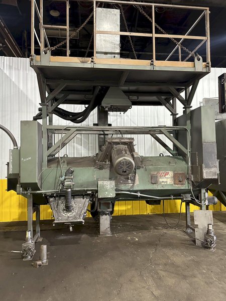 3" BCP MODEL #A4-7620 3-WHEEL COIL BAR PASS -THROUGH BLAST MACHINE, RECLAIM &amp; DUST COLLECTOR: STOCK #20000