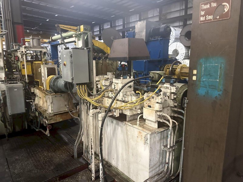 72" X .128" X 70,000 # AUTOMATIC FEED CO. SERVO FEEDLINE WITH HER-VOSS LEVELER. STOCK # 1162623