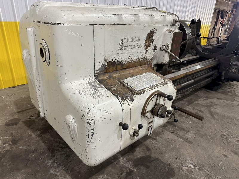 32" X 168" AMERICAN PACEMAKER HEAVY DUTY ENGINE LATHE, 3" HOLE: STOCK #20075