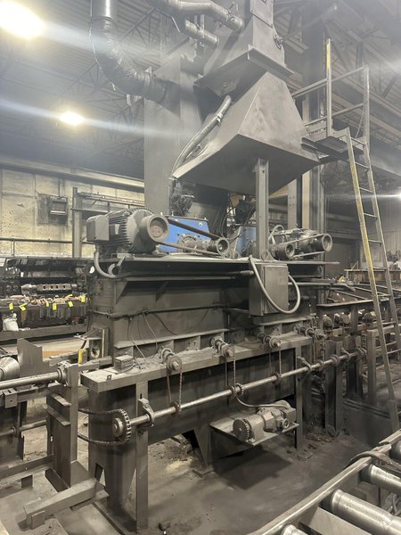6" X (2) 15 HP WHEEL WHEELABRATOR "SKEW ROLL PIPE &amp; BAR" SHOT BLAST BLASTER SYSTEM: STOCK #20002