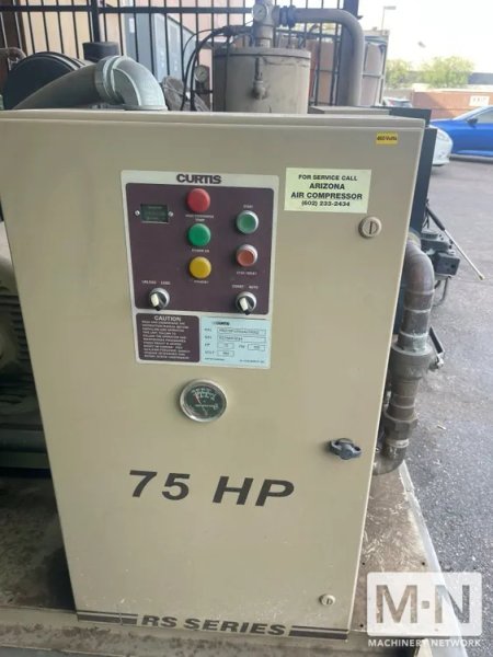 75HP Curtis RS Rotary Screw Air Compressor