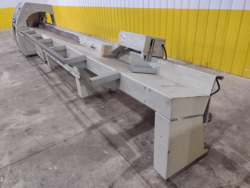 6" HIGH X 14" WIDE WEINIG DIMTER  OPTICUT MODEL #S75 CROSS-CUT AUTOMATIC WOOD SAW, NEW 2003: STOCK #22923