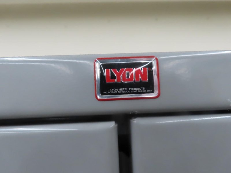 Lyon Metal Cabinet w Contents- Auction Item