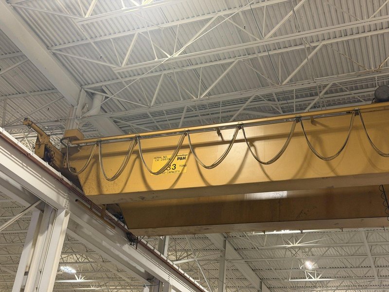 33 TON x 97' P&amp;H CLASS D DOUBLE GIRDER OVERHEAD BRIDGE CRANE: YOBRO #26426