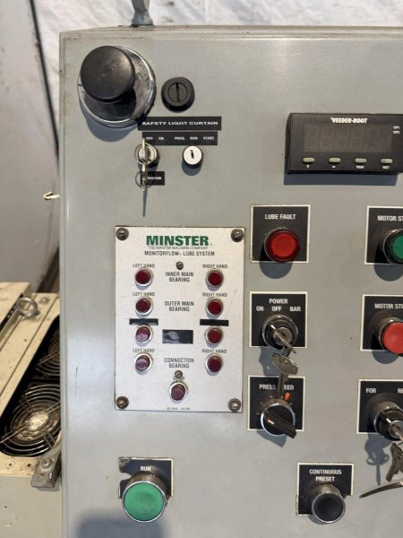 150 TON MINSTER E2-150-42-30 HEVI-STAMPER STRAIGHT SIDE PRESS: YOBRO #23911