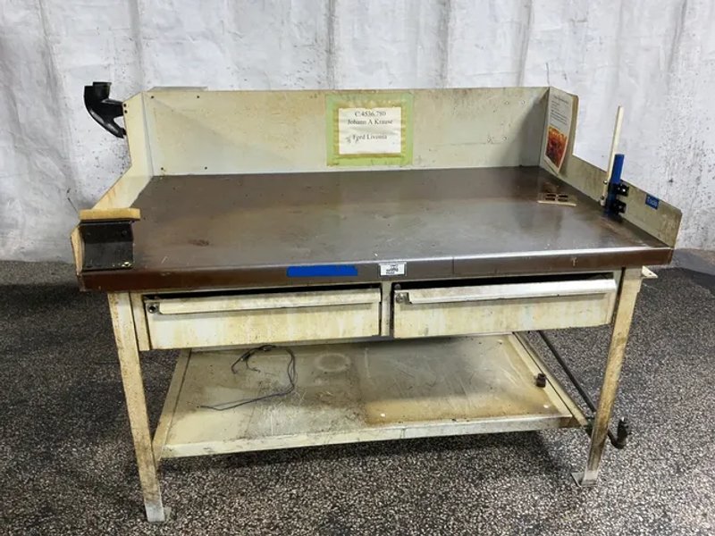 Strong Hold  36” X 60” / 2 Drawers  Workbench  - T6036sg-2db-kl Pale Grey
