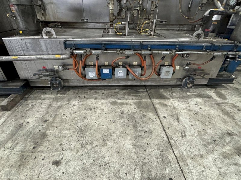 24" W X 11" H RANSOHOFF 3-STAGE STAINLESS STEEL PASS THROUGH BELT CONVEYOR PARTS WASHER, 2003, ELECTRIC HEAT: STOCK #22020