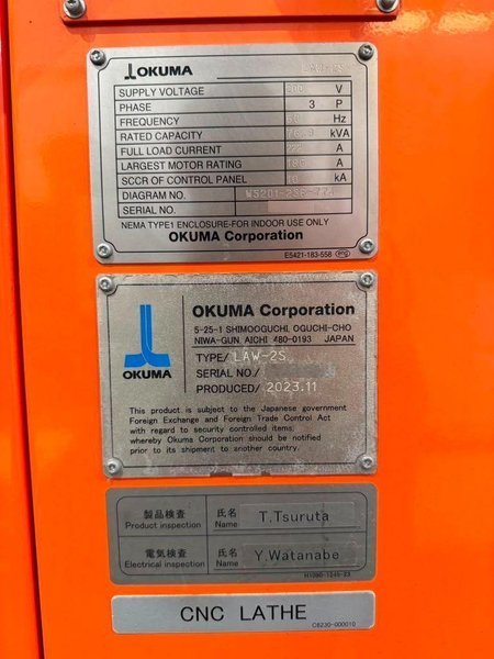 Okuma LAW-2S Wheelmaster 4-Axis Aluminum Wheel CNC Turning Center – 2023 Lathe