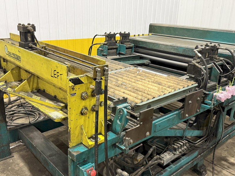 60" x 16 GAUGE IOWA PRECISION MODEL #GAF60-6 COIL SLEAR (SLITTING &amp; CUT-TO-LENGTH) LINE, WITH UNCOILERS &amp; SIDE PUNCHING / NOTCHING: YOBRO #24552