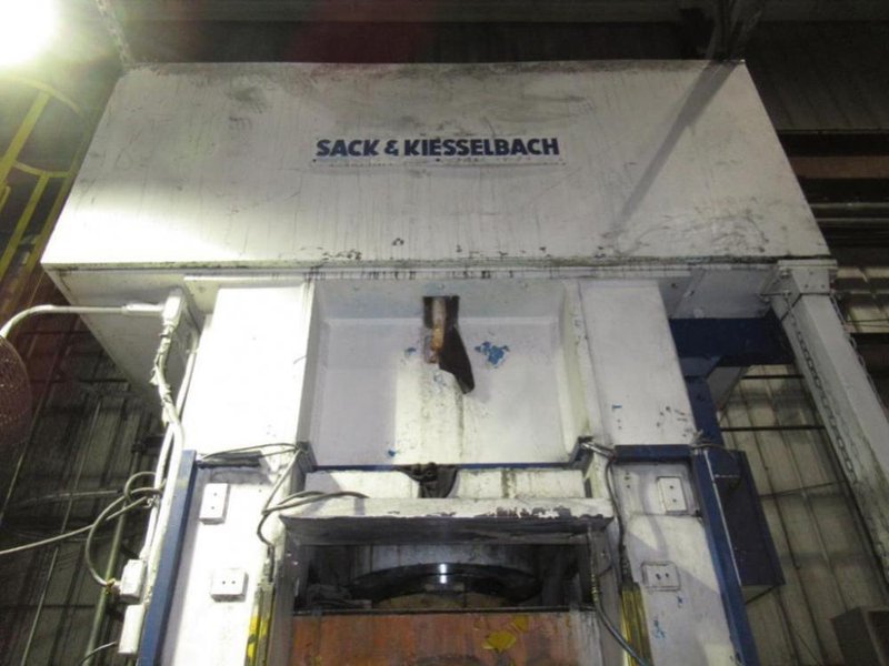 400 TON SACK &amp; KIESSELBACH STRAIGHT SIDE HYDRAULIC PRESS: STOCK #12328