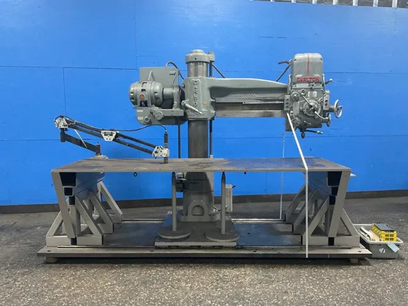 Carlton 11" Column X 4' Arm Radial Arm Drill W/ Flexarm - Qa-1a