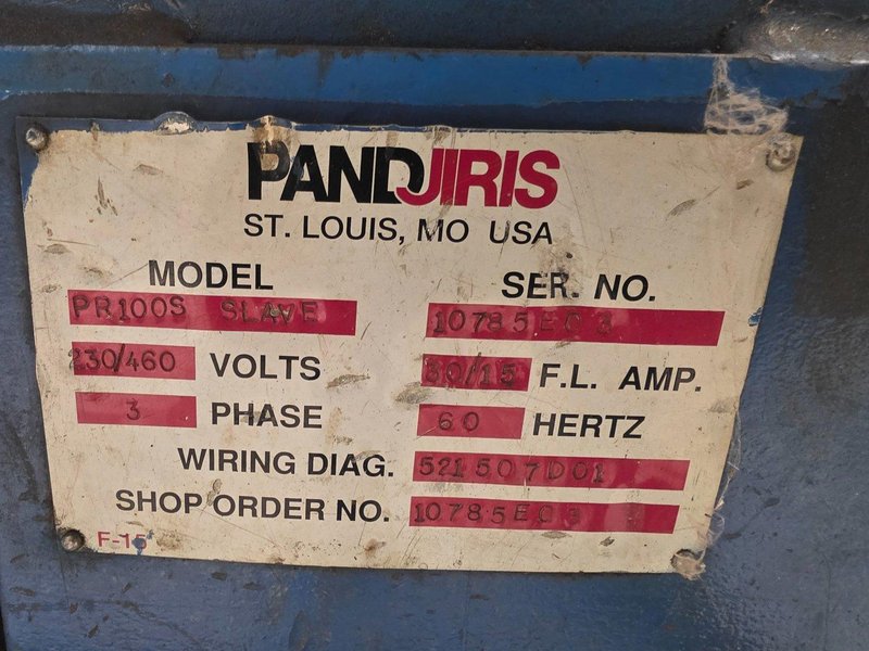 34 TON (68,000 LBS) PANDJIRIS MODEL #PR100 GEAR DRIVEN POWERED TANK TURNING ROLLS: YOBRO #24351