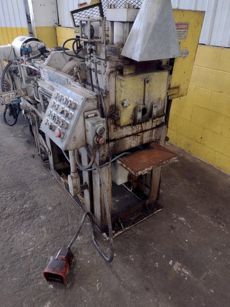 25,000 LB. MITCHELL (4) DIE IN LINE TUBULAR CONVEYOR ROLL SHAFT END FORMING MACHINE: STOCK #15298