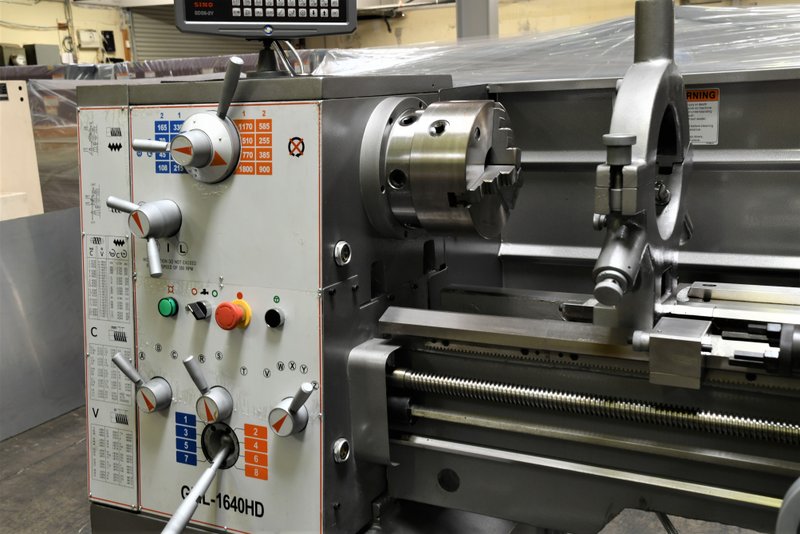 GML-1640HD, 16 x 40" Heavy Duty Precision Gap Bed Lathe w/ DRO