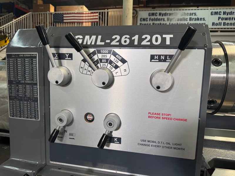 26" x 120" GMC HEAVY DUTY PRECISION GAP BED LATHES - GML-26120T