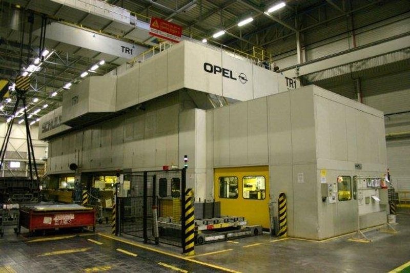 3200 Ton, SCHULER TBS-3200-6-1800, 6-STATION, 8-18SPM, 1160mm SH, CUSHIONS      