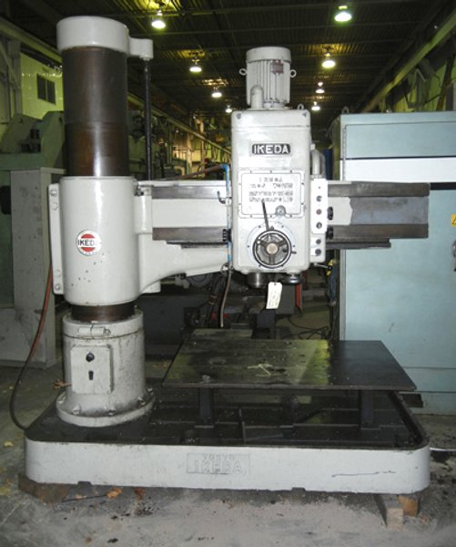 54" X 13" IKEDA RADIAL ARM DRILL, MODEL RM1300, 5 HP MOTOR, 13-5/8" DIA. COLUMN, 54"-1/2" ARM LENGTH, 1978