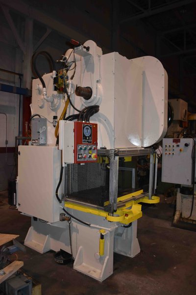 100 TON GOITI GAP FRAME PRESS, MODEL CFR, 5.5" STR, 11.2" SH, 3.5" ADJ, 38" LR X 24.5" FB BA 