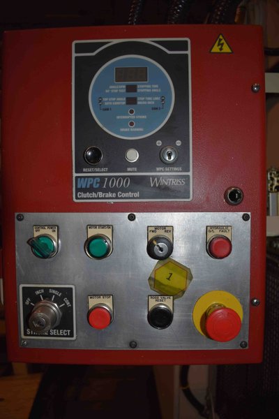 100 TON GOITI GAP FRAME PRESS, MODEL CFR, 5.5" STR, 11.2" SH, 3.5" ADJ, 38" LR X 24.5" FB BA 