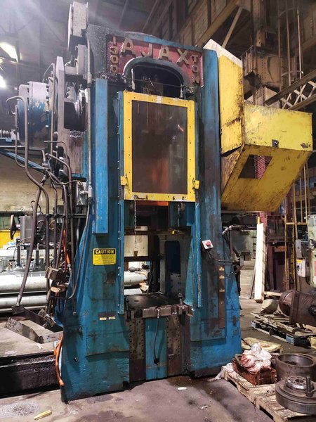 1300 TON AJAX FORGING PRESS, 12" STR, 42" SH, 31" X 31" RAM FACE, 70 SPM, (2) AVAIL