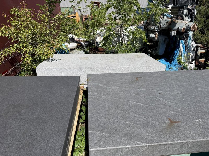 48" X 96" X 12" GRANITE SURFACE PLATE WITH STAND. STOCK # 0651926