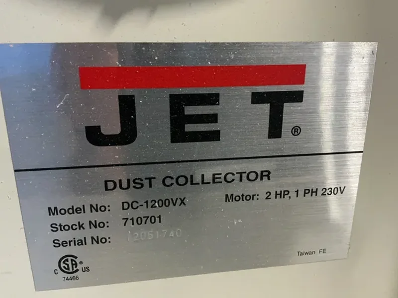 Jet 2 Hp Dust Collector - Dc-1200vx