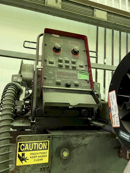 20&#039; RANSOME RAIL MOUNTED WELDING MANIPULATOR WITH LINCOLN WELDERS: STOCK #17950