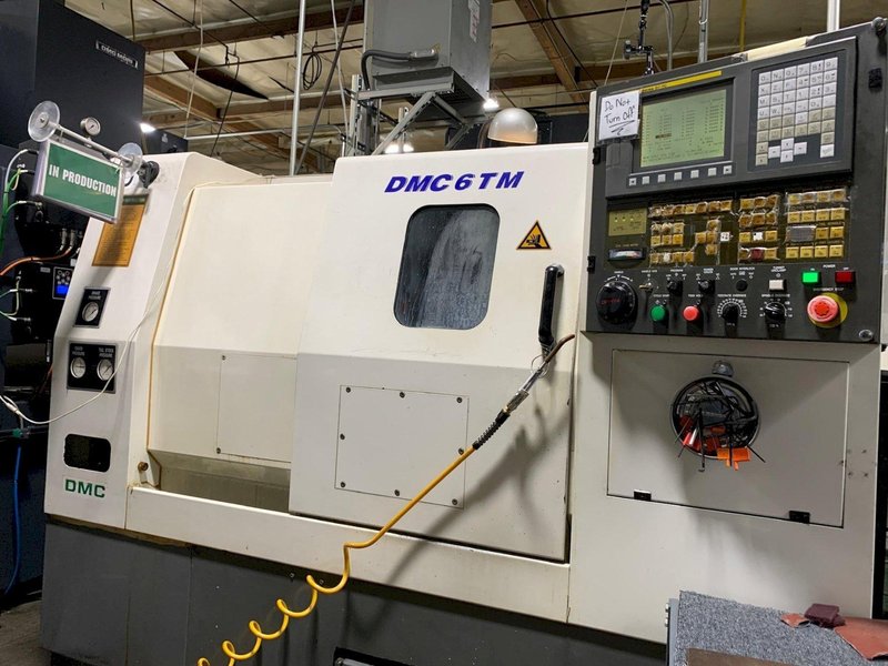 2007 DMC 6TM CNC Lathe C-Axis &amp; Live Milling w/Fanuc, Tailstock