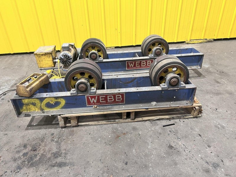 6,000 LBS WEBB MODEL #T6-PWR-IDL TANK TURNING ROLLS, POWER ROLL &amp; IDLER: STOCK #21644